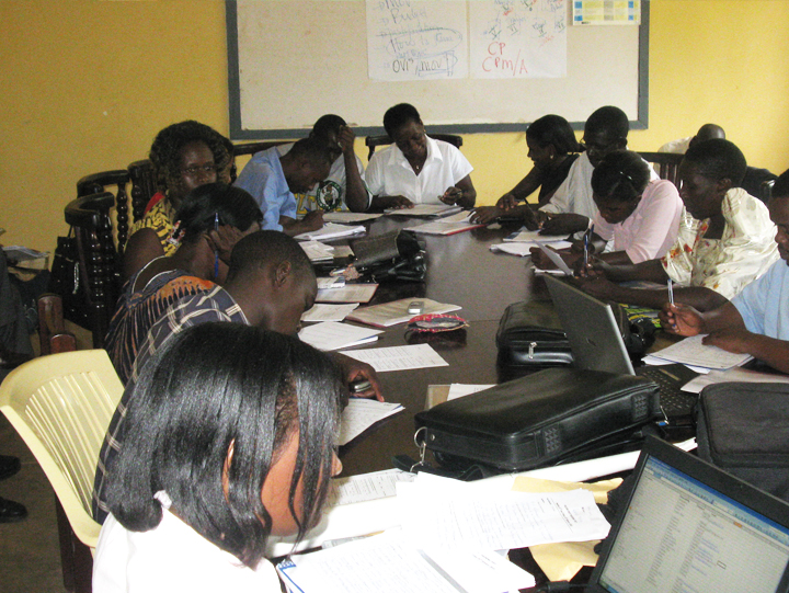 OLAO engaging women in a health education and capacity-building session focused on maternal health, psychosocial well-being, and community health awareness.